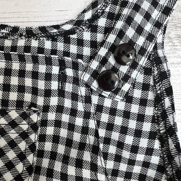 Girls Jumper Dress Size 6X Black White Gingham Scottie Dog Embroidered Fall - Picture 6 of 7